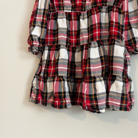 🌼 5/$25 Old Navy plaid soft tiered winter long sleeve dress 3T - Picture 8 of 8
